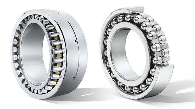 Spherical roller bearings and self-aligning ball bearings